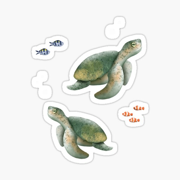 Cute sea turtle Sticker