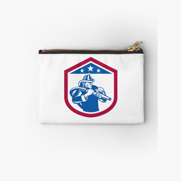 Item preview, Firefighter with Hose and Stars Symbol Full Color Design designed and sold by cartattz.