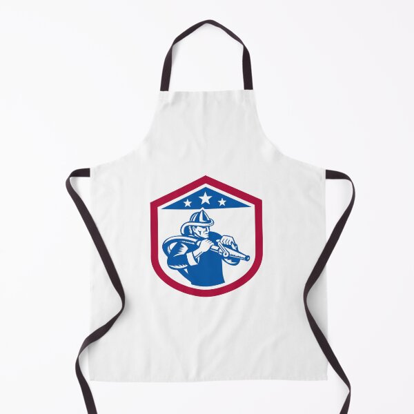 Item preview, Firefighter with Hose and Stars Symbol Full Color Design designed and sold by cartattz.