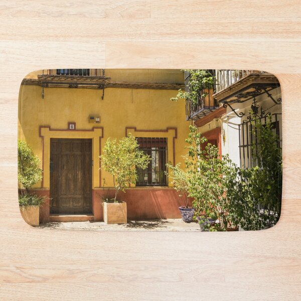 Item preview, Gallivanting Around Seville is Pure Charm - Andalusian Houses in White and Cyber Yellow designed and sold by Georgia Mizuleva.