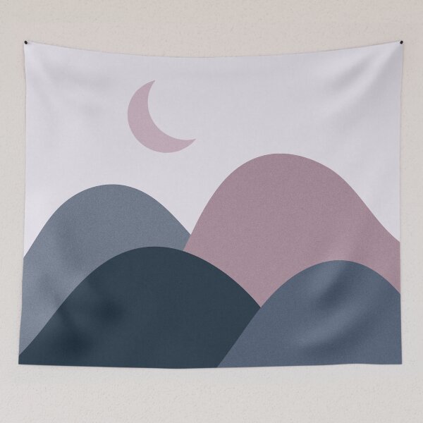 Item preview, Modern Minimalist Aesthetic Landscape - Midnight 03 designed and sold by LophiiCreations.