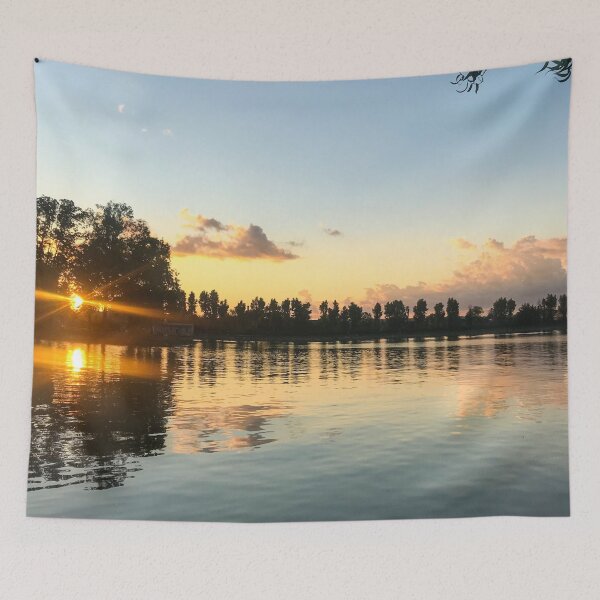 Item preview, Minutes before Sunset, Warm Orange Sky designed and sold by WanderlustBunny.