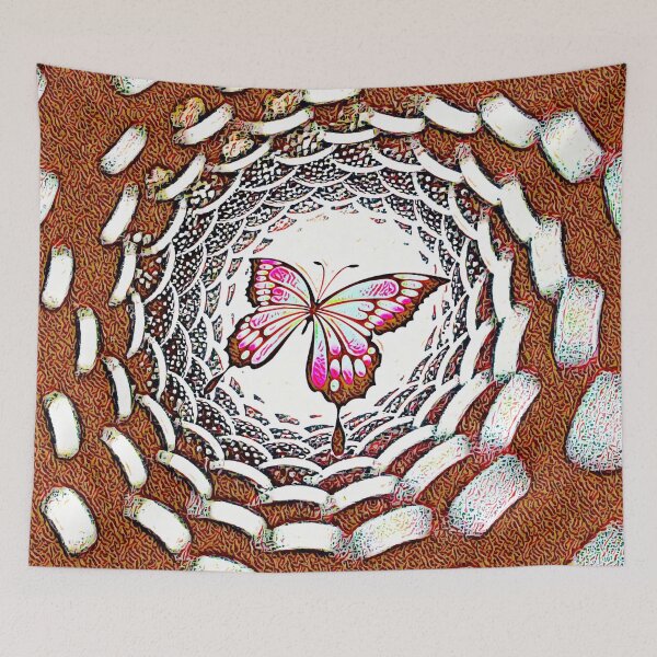 Item preview, Butterfly flying into a portal designed and sold by helenkaiy.
