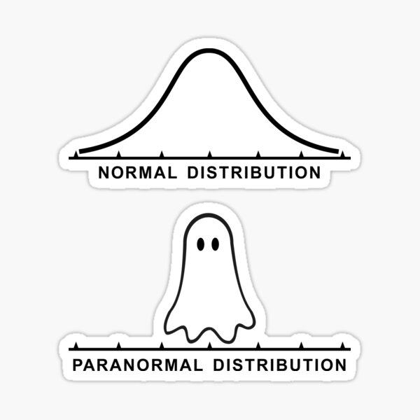Normal Paranormal Distribution Sticker