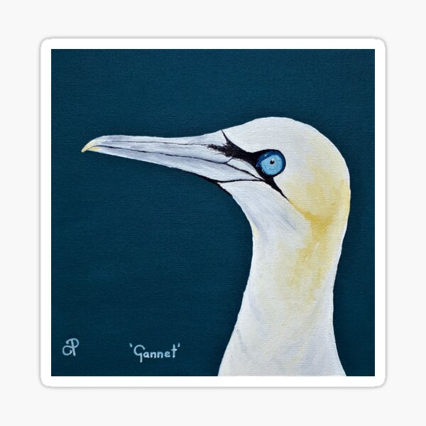 Aperçu de l'œuvre Fou de Bassan - The Seabird Collection - Peinture acrylique originale créée et vendue par ArtbyCathyUK.
