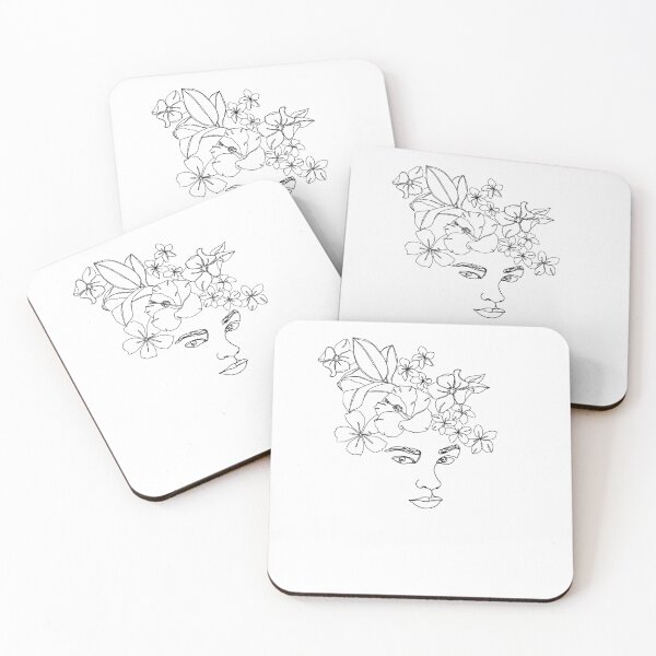 Item preview, Face with floral crown illustration - Selena designed and sold by TheColourStudy.
