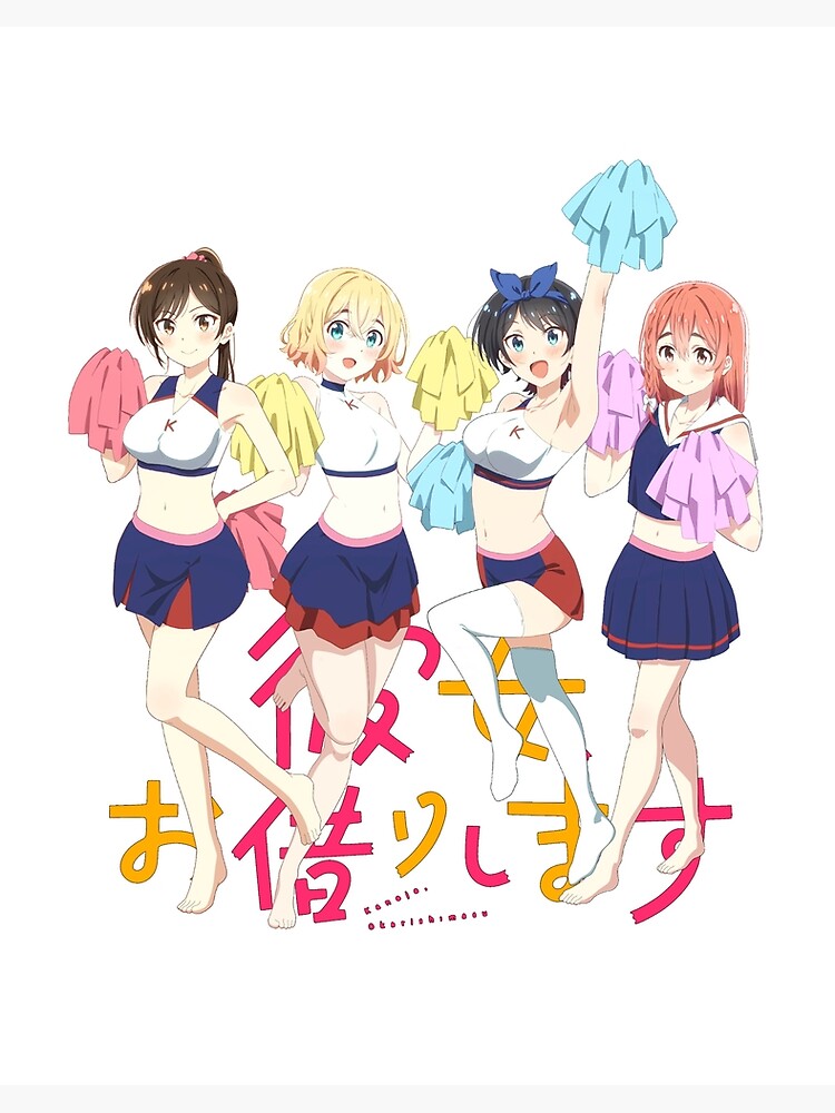 Cute Cheerleaders Kanojo Okarishimasu Anime Art Board Print By Miroteiempire Redbubble redbubble