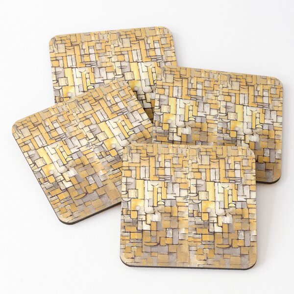 Item preview, Piet Mondrian Fauvism Golden abstract Grunge Yellow texture Post Impressionism pattern designed and sold by conceptDVS.