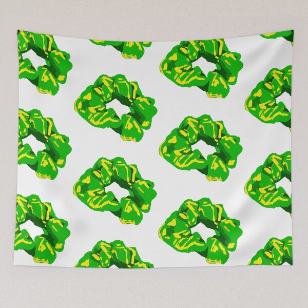 Item preview, Green and Yellow Hair Scrunchie designed and sold by KatharineArt.