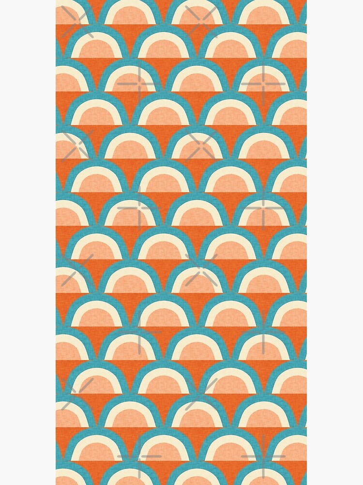 New Mid Mod Rainbow Magic Blue Orange #midcentury by susycosta