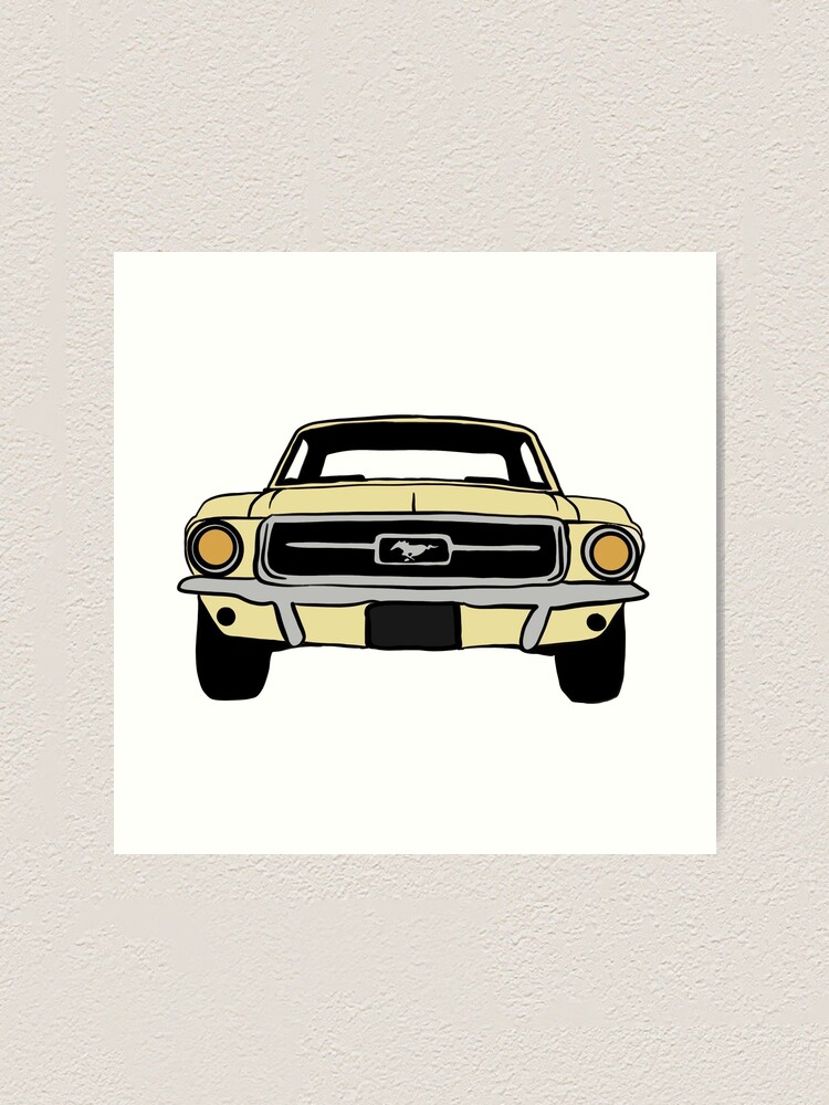 1967 Ford Mustang Springtime Yellow | Art Print