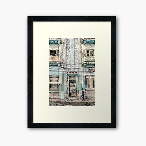 Blue house, Havana, Cuba Framed Art Print