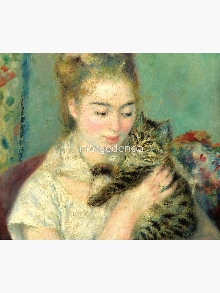 Woman with a Cat on sale by Pierre-Auguste Renoir