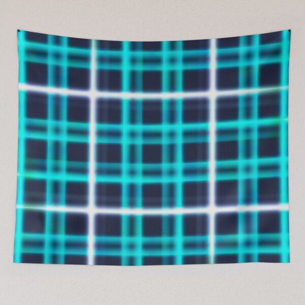 Item preview, Glowing Blue Aqua checkered  pattern  designed and sold by Niftjie.