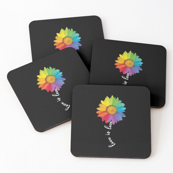 Item preview, Love Is Love Rainbow Sunflower LGBT Gay Lesbian Pride Gifts designed and sold by artiagasonya.