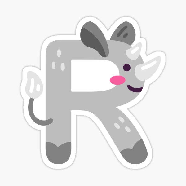 Giraffe Monogram Letter R Sticker for Sale by Anita Strifler