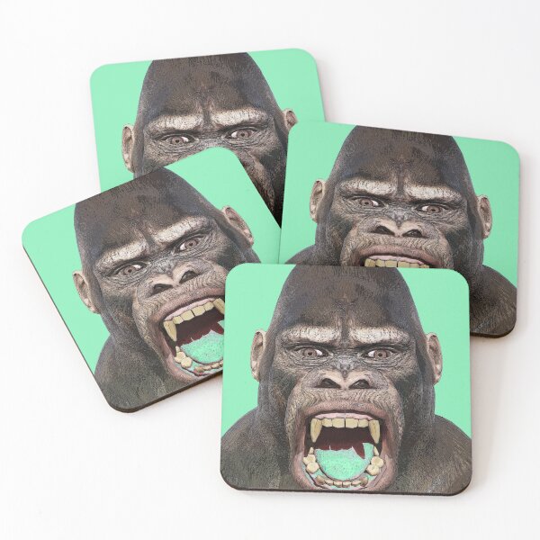 Artikelvorschau, Kopf eines wütenden Gorillas entworfen und verkauft von MIRO3D.