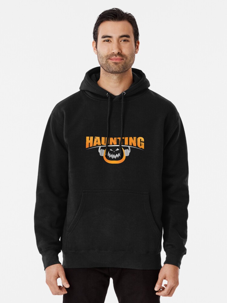 Pullover Hoodie, Haunting U Logo-Great for Dark Backgrounds designed and sold by HauntingU