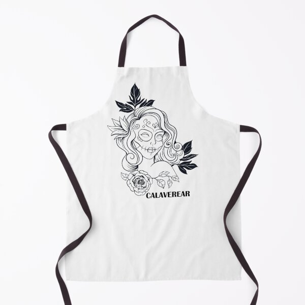 Item preview, sugar skull girl line drawing day of the dead designed and sold by headpossum.