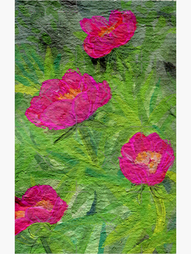 Thumbnail 3 of 3, Sticker, Peonies designed and sold by ddanyen.