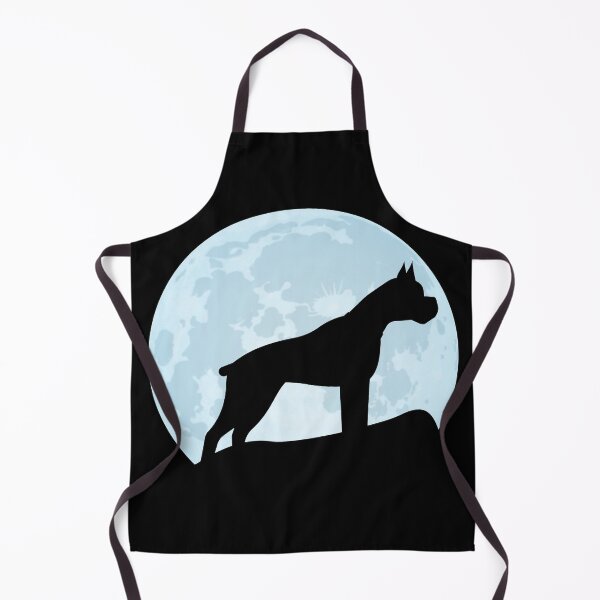 Item preview, boxer lover dog moon gift silhouette designed and sold by alaechamlal.