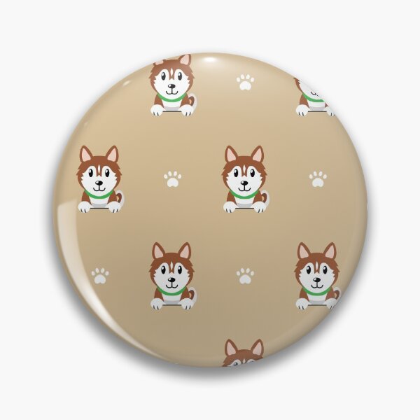 Item preview, Brown Siberian Husky Dog Pattern Paws  designed and sold by givemedogs.