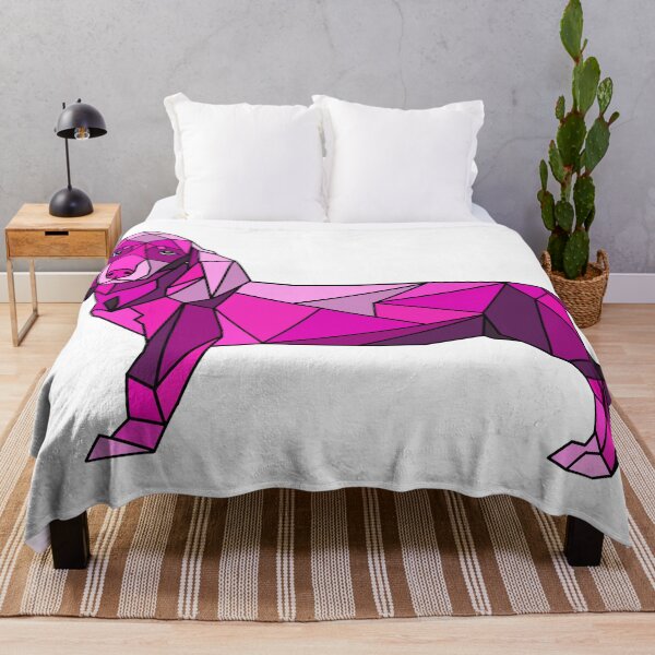 Item preview, Geometric Sausage Dog - Pink designed and sold by Geometricshow.