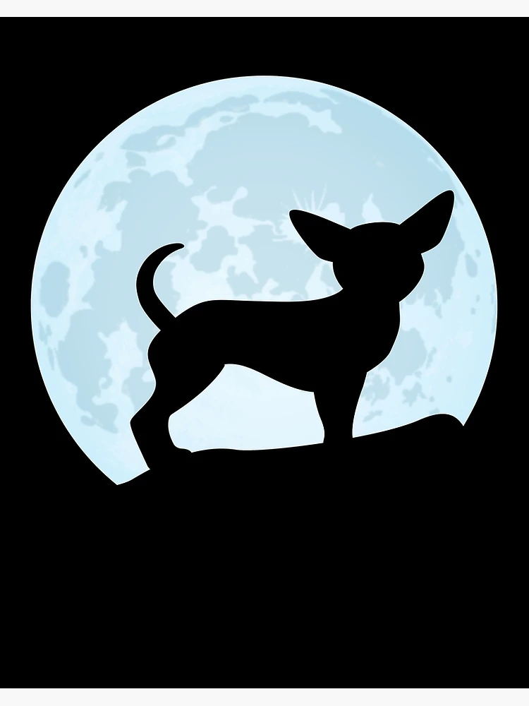 chihuahua lover dog moon gift chiwawa silhouette | Art Board Print