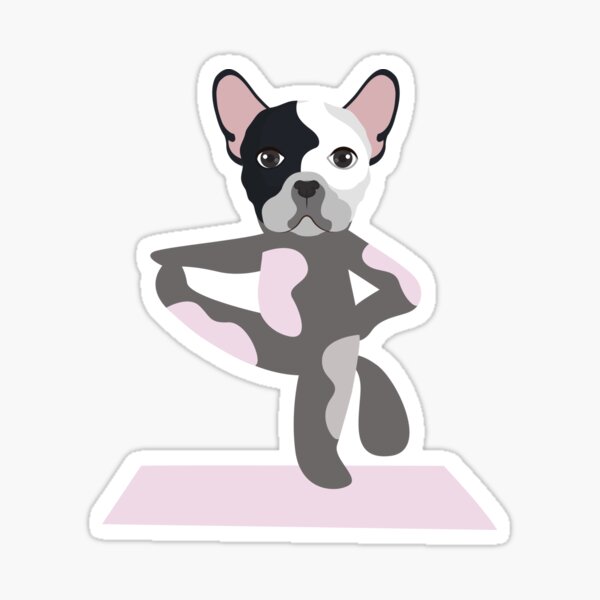 Pug Luv Yoga Sticker