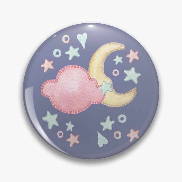 Item preview, Goodnight Moon and Stars - with Embroidered Effect designed and sold by madtoyman.