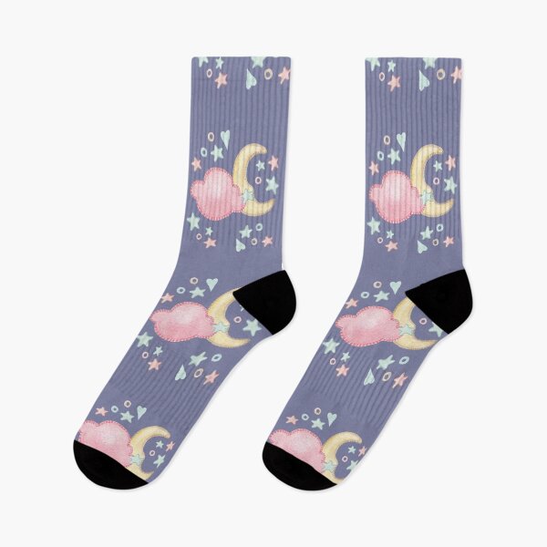 Item preview, Goodnight Moon and Stars - with Embroidered Effect designed and sold by madtoyman.