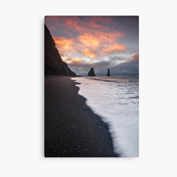 Black Sand Beach Canvas Print
