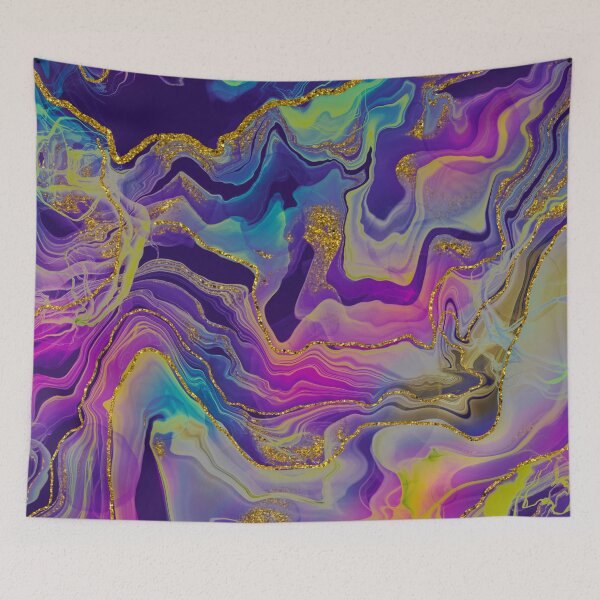 Item preview, Sparkling Ink Splashes in Mermaid Colors with Gold Glitter designed and sold by WisdomInspired.