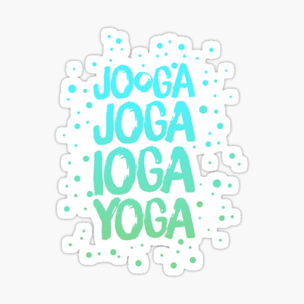 Yoga around the world green-blue Sticker
