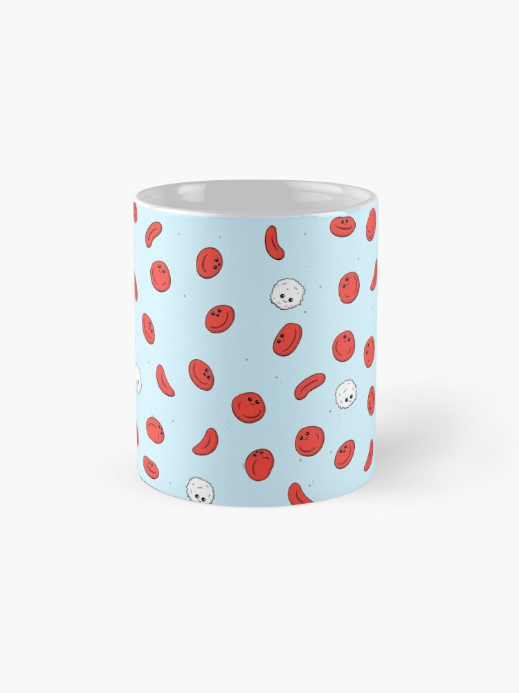 Imagen 4 de 6, Taza de café con la obra Glóbulos rojos y blancos, diseñada y vendida por cutescience.