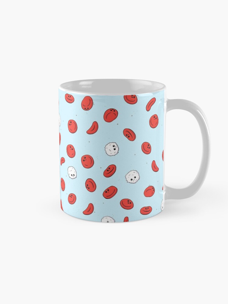 Imagen 5 de 6, Taza de café con la obra Glóbulos rojos y blancos, diseñada y vendida por cutescience.