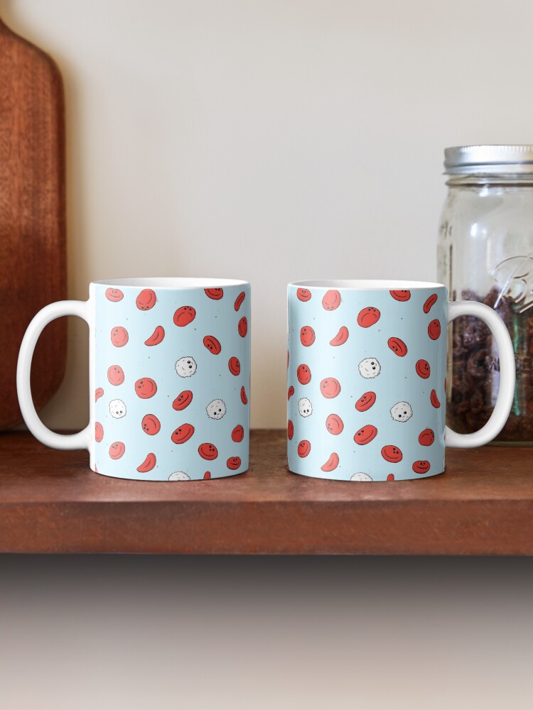 Imagen 2 de 6, Taza de café con la obra Glóbulos rojos y blancos, diseñada y vendida por cutescience.