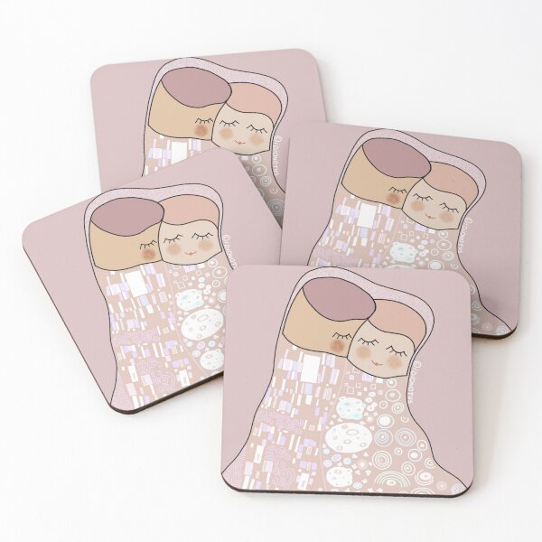 Item preview, The kiss, Gustav Klimt simplified  designed and sold by IDIONOTUS.