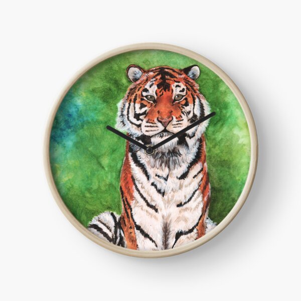 Tiger in the Jungle Clock