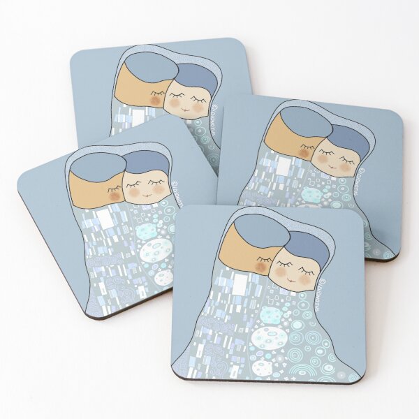 Item preview, The kiss, Gustav Klimt simplified  designed and sold by IDIONOTUS.