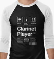 "Clarinet Player" Label Men's Baseball ¾ T-Shirt