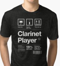 "Clarinet Player" Label Tri-blend T-Shirt