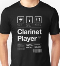 "Clarinet Player" Label Unisex T-Shirt