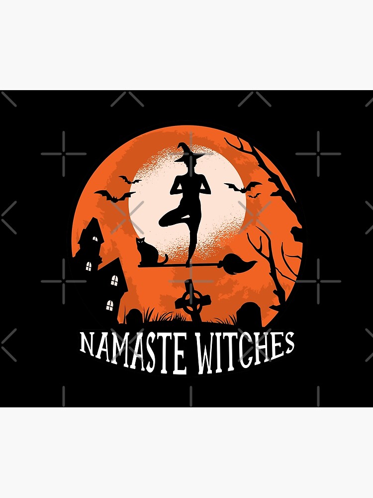 Namaste Witches Yoga Halloween Duvet Cover