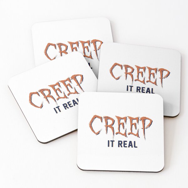 Item preview, creep it real, halloween design, orange and blue letters designed and sold by robinverheul.