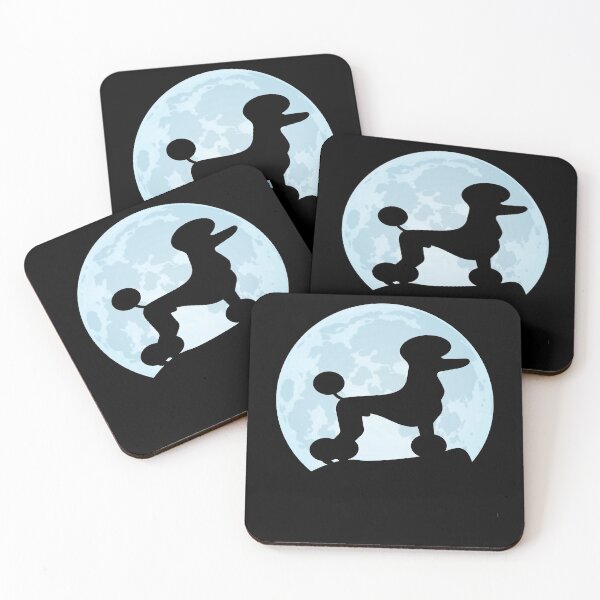 Item preview, poodle lover dog moon gift silhouette designed and sold by alaechamlal.
