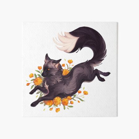 Item preview, Silver fox with flowers  designed and sold by Giulialibard.