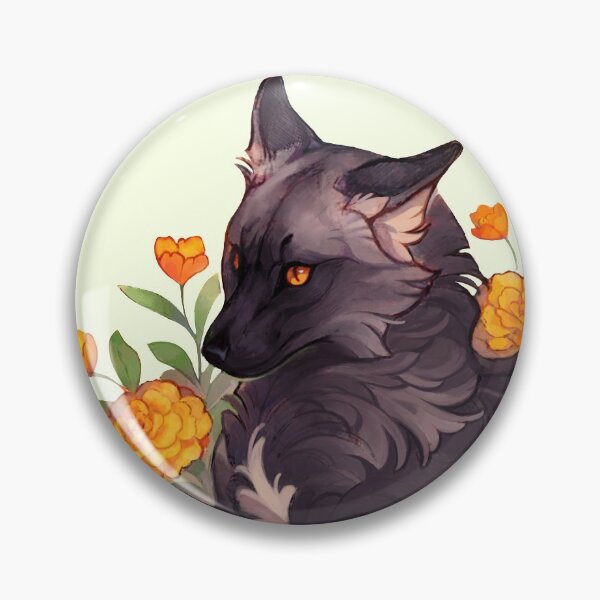 Item preview, Silver fox with flowers  designed and sold by Giulialibard.
