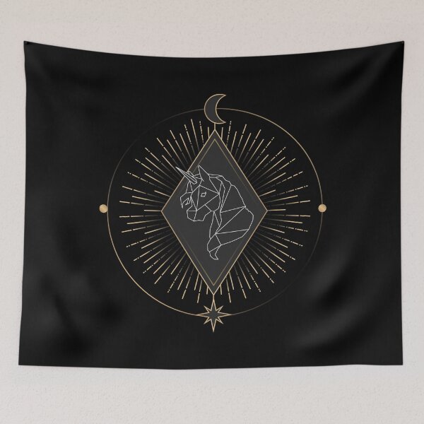 Item preview, Geometric Lunar Unicorn designed and sold by VibrantGifts.