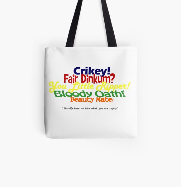 Bunch of Aussie Slang All Over Print Tote Bag